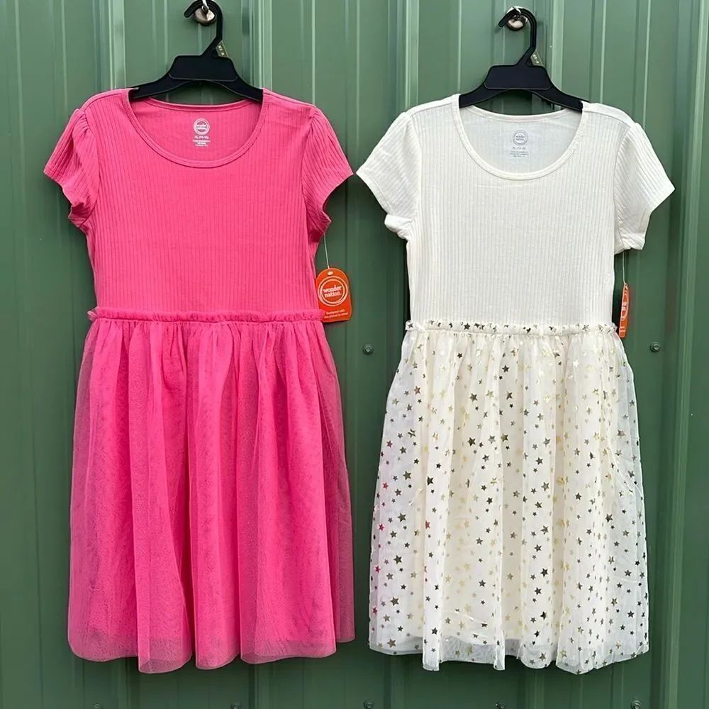 Girls Short Sleeve Tutu Dress, 2-Pack Size XL